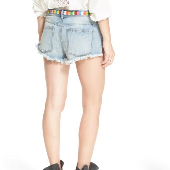 Free People Eliot Embroidered Shorts Size 26 - Picture 7 of 8